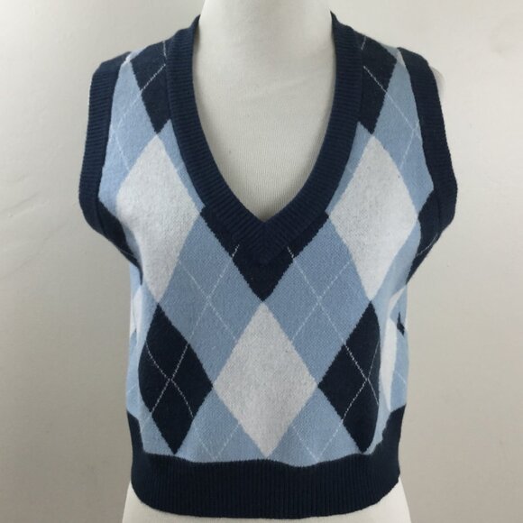 Streetwear Society Argyle Vneck Sweater Vest m - Picture 5 of 5